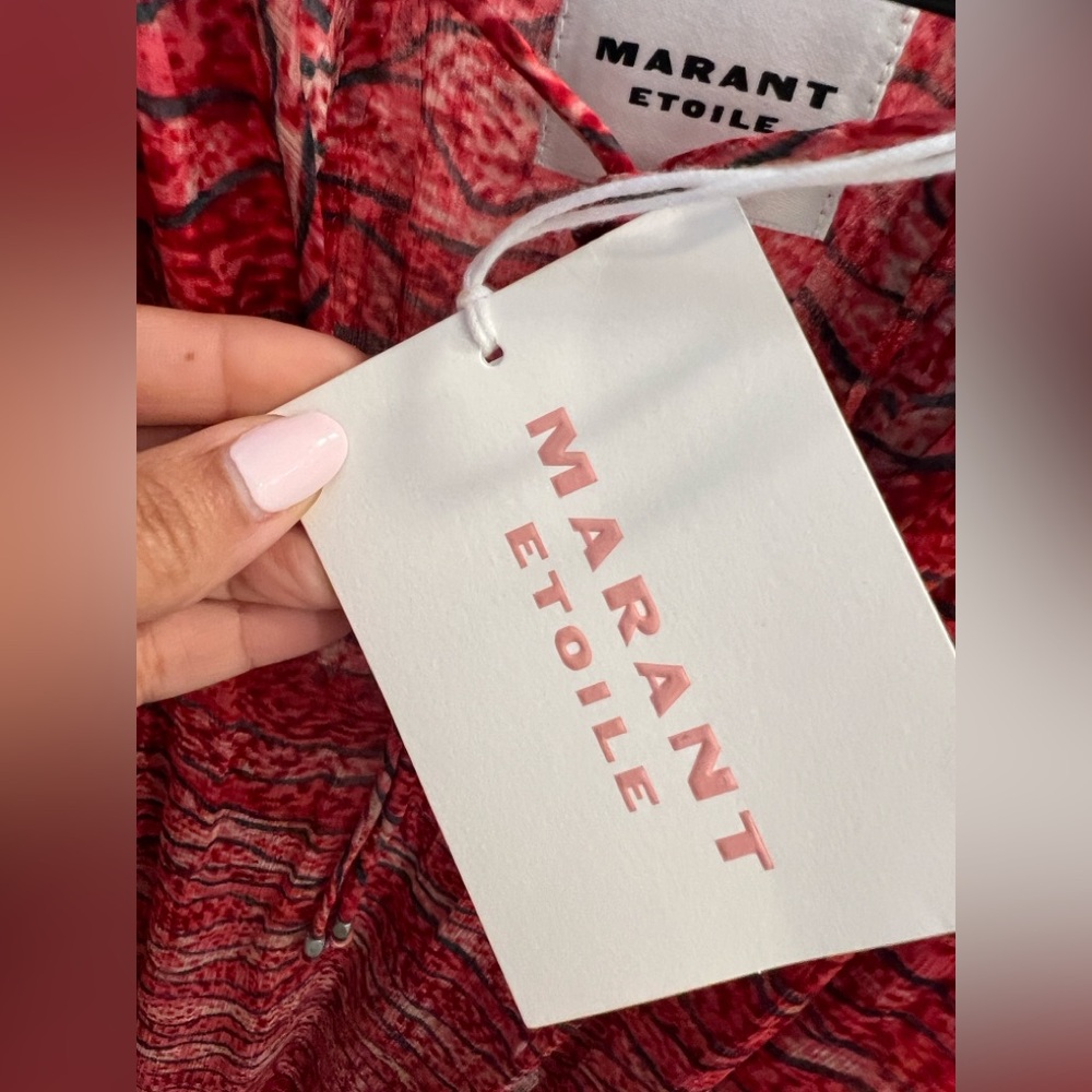 Isabel Marant Étoile Neslya Printed Georgette Top NWT